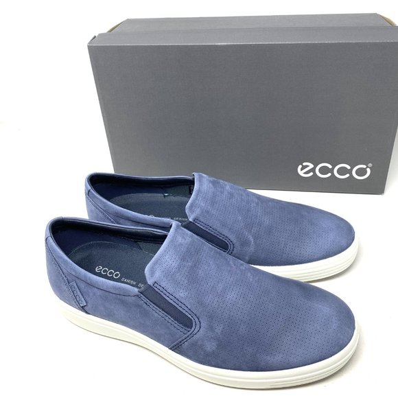 ECCO Soft 7 Perforated Slip-On Men Suede Sneakers - Picture 7 of 9